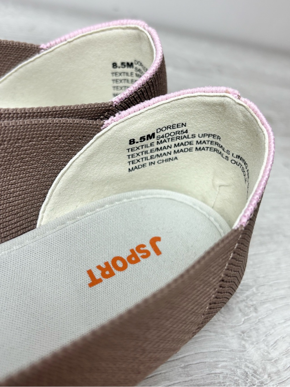 NWT JSport Doreen Knit Ballet Flats Size 8.5 Taupe Comfort Slip On Shoes - Picture 4 of 6